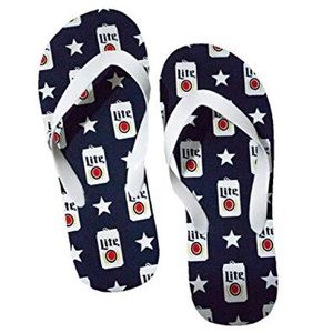 Miller Lite | Flip Flops | Navy Size 7/8